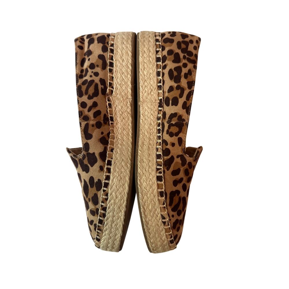 Dr. Scholl's Find Me Leopard Print Loafer Flats Espadrilles Women's Size 7